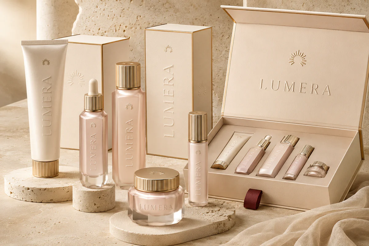 LUMERA luxury skincare packaging concept